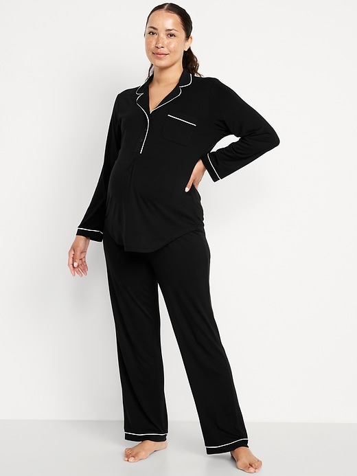Image number 1 showing, Maternity Classic Pajama Set