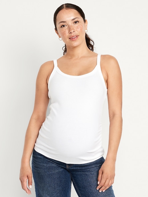 Image number 1 showing, Maternity Ribbed Cami Tank Top
