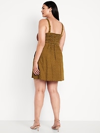 Fit & Flare Crepe Mini Dress