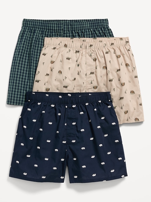 View large product image 1 of 1. 3-Pack Soft-Washed Boxer Shorts -- 3.75-inch inseam