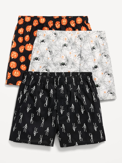 3-Pack Soft-Washed Boxer Shorts -- 3.75-inch inseam - Halloween Ransom