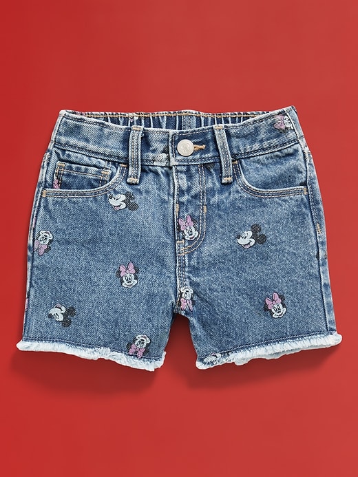 View large product image 2 of 2. Old Navy x Disney© High-Waisted Frayed-Hem Jean Shorts for Toddler Girls