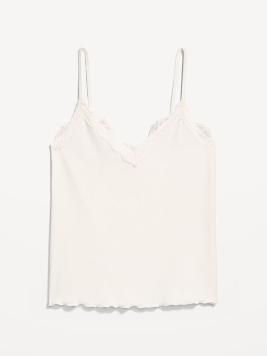 Image number 8 showing, Lace-Trim Cami Tank Top