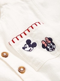 View large product image 4 of 5. Old Navy x Disney© Embroidered Linen-Blend One-Piece Romper for Baby