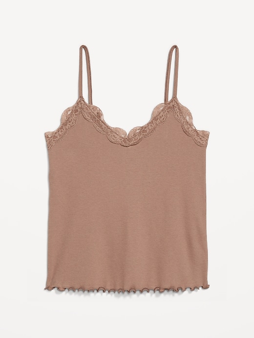 Image number 8 showing, Lace-Trim Cami Tank Top