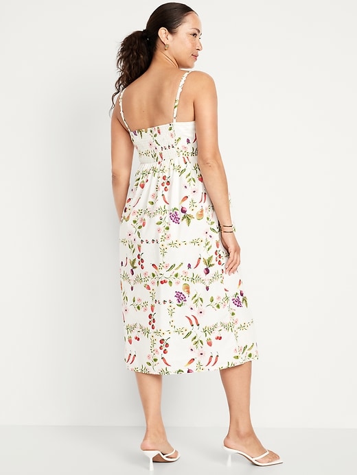 Image number 7 showing, Maternity Knot-Front Fit & Flare Seersucker Dress