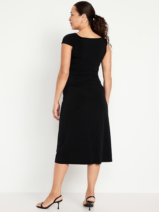 Image number 3 showing, The Occasion by Old Navy Maternity Asymmetrical Shoulder Maxi Dress