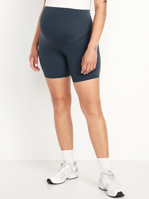 Maternity Full Panel StudioSmooth Biker Shorts -- 6-inch inseam