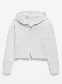 View large product image 3 of 4. CozePlush 2-Way-Zip Hoodie for Girls