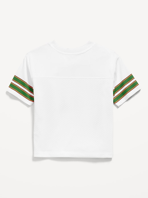 View large product image 2 of 2. Oversized Mesh Graphic Football T-Shirt for Toddler Boys