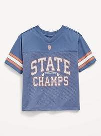 Image number 1 showing, Oversized Mesh Graphic Football T-Shirt for Toddler Boys