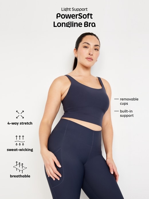 Image number 8 showing, Light Support PowerSoft Longline Sports Bra