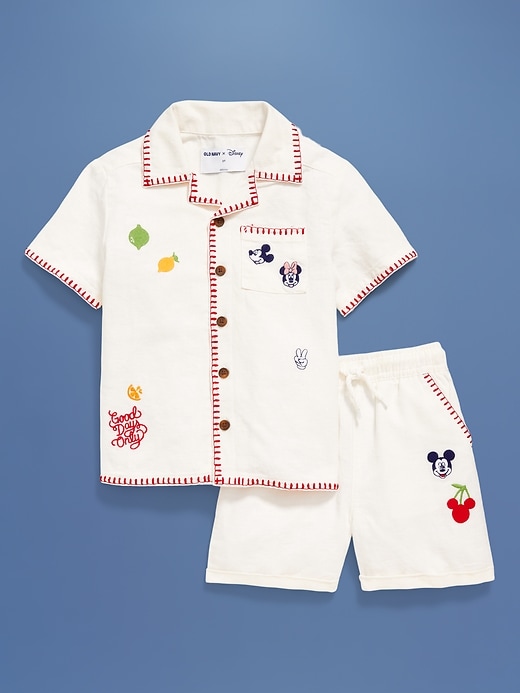 View large product image 2 of 3. Old Navy x Disney© Linen-Blend Shirt and Shorts Set for Toddler Boys