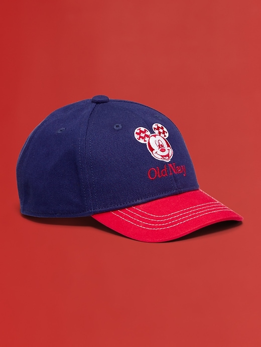 View large product image 1 of 2. Old Navy x Disney© Mickey Mouse Unisex Graphic Flag Baseball Cap for Toddler