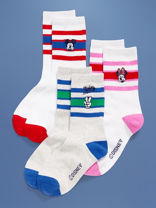 View large product image 1 of 1. Old Navy x Disney© Crew Socks 3-Pack for Kids