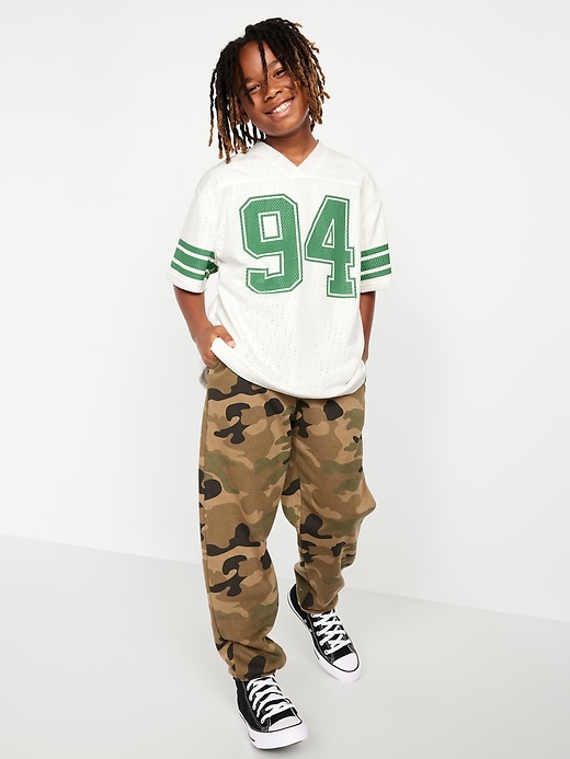 View large product image 1 of 2. Oversized Boxy Mesh Graphic T-Shirt for Boys