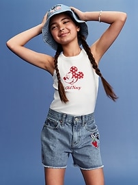 Image number 1 showing, Old Navy x Disney© Mickey Mouse Fitted Flag Logo-Graphic Tank for Girls