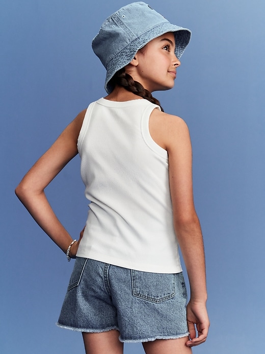 View large product image 2 of 6. Old Navy x Disney© Mickey Mouse Fitted Flag Logo-Graphic Tank for Girls