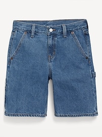 View large product image 4 of 5. Knee Length Baggy Carpenter Jean Shorts for Boys