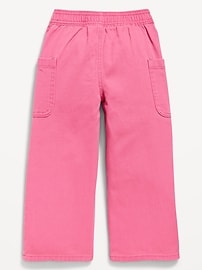 Image number 2 showing, High-Waisted Baggy Wide-Leg Pull-On Pants for Toddler Girls