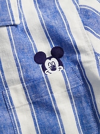 View large product image 5 of 6. Old Navy x Disney© Mickey Mouse Linen-Blend Pocket Shirt for Boys