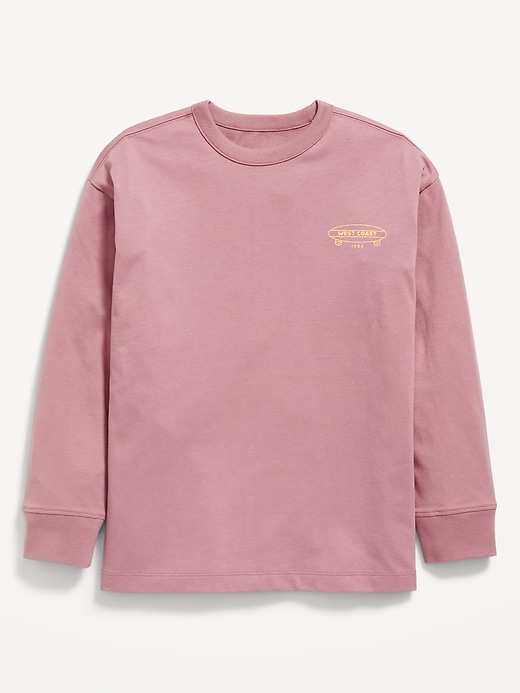 View large product image 2 of 3. Oversized Long-Sleeve Graphic T-Shirt for Boys