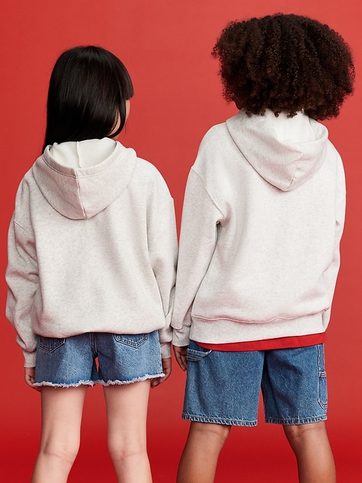 View large product image 2 of 5. Old Navy x Disney© Mickey Mouse Gender-Neutral Flag Logo-Graphic Pullover Hoodie for Kids