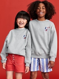 Image number 1 showing, Old Navy x Disney© Mickey Mouse Gender-Neutral Flag Graphic Sweatshirt for Kids