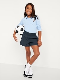 View large product image 3 of 4. High-Waisted StretchTech Performance Shorts for Girls