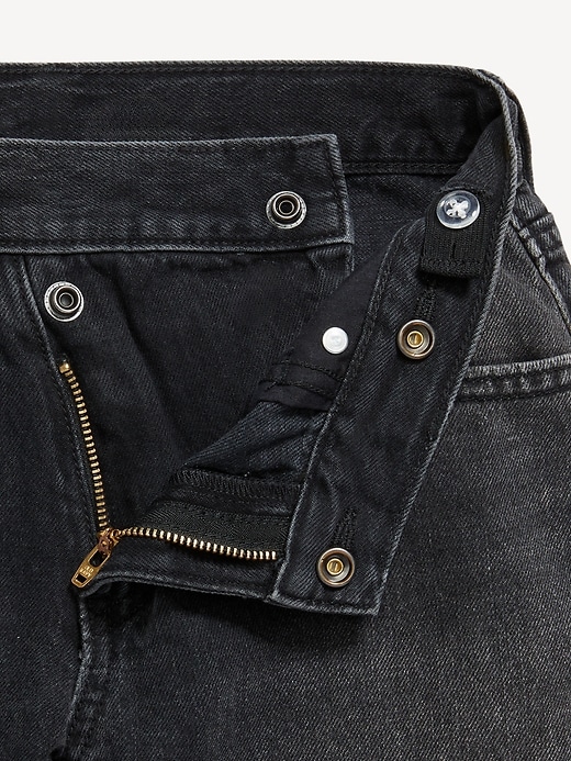 L'image numéro 5 présente Jean à ceinture croisée coupe très généreuse à jambe large pour fille
