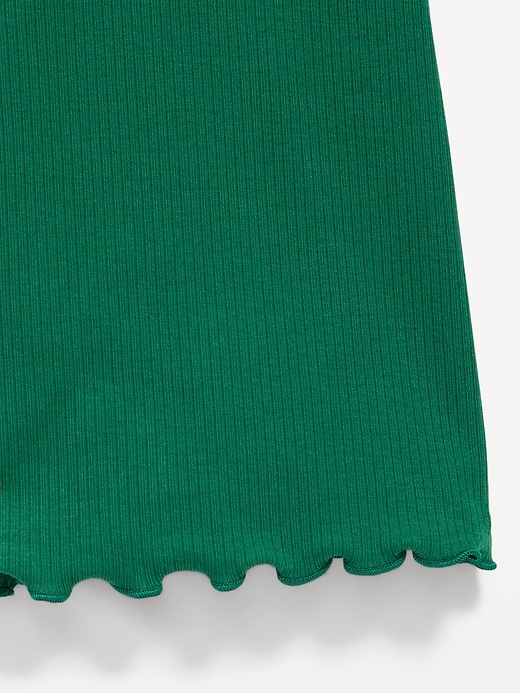 View large product image 2 of 2. High-Waisted Ribbed Flared Leggings for Girls