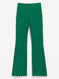 L'image numéro 1 présente Legging évasé côtelé à taille haute pour fille