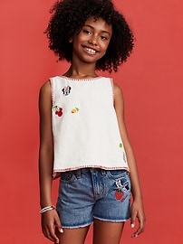 View large product image 3 of 6. Old Navy x Disney© Sleeveless Linen-Blend Top for Girls