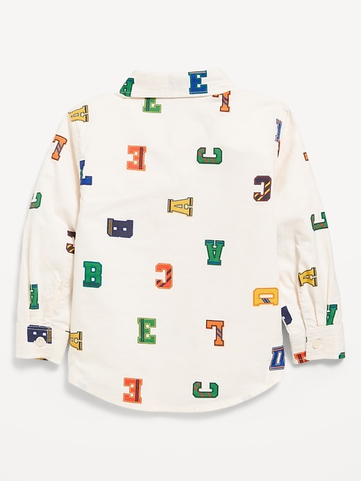 Voir une image plus grande du produit 2 de 2. Chemise oxford à manches longues à motif pour tout-petit garçon