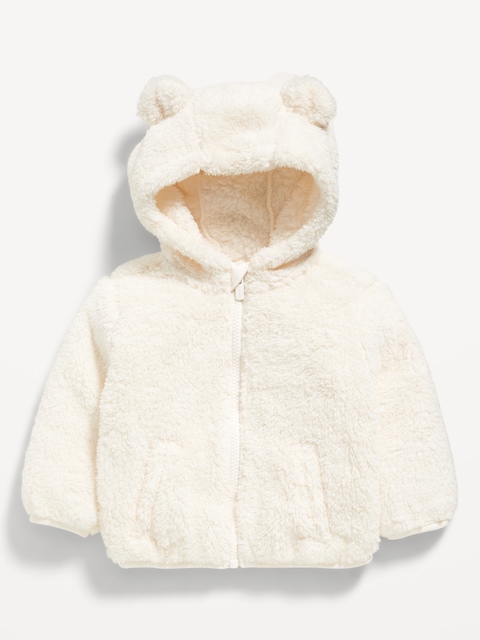 Veste à capuchon à motif de créature pour toute-petite fille - Blanc