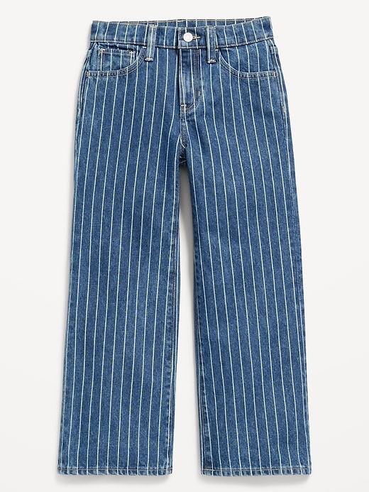 Image number 3 showing, Printed High-Waisted Baggy Wide-Leg Jeans for Girls