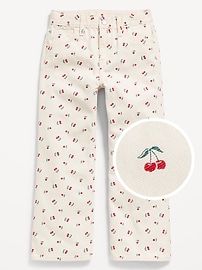 View large product image 4 of 4. Printed High-Waisted Baggy Wide-Leg Jeans for Girls