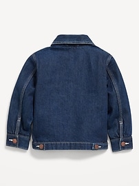 L'image numéro 2 présente Manteau de travail en denim à glissière pleine longueur pour tout-petit garçon