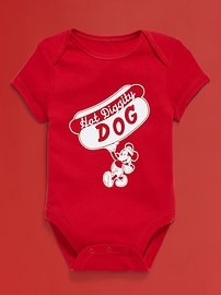 View large product image 3 of 5. Old Navy x Disney© Mickey Mouse Graphic Bodysuit for Baby
