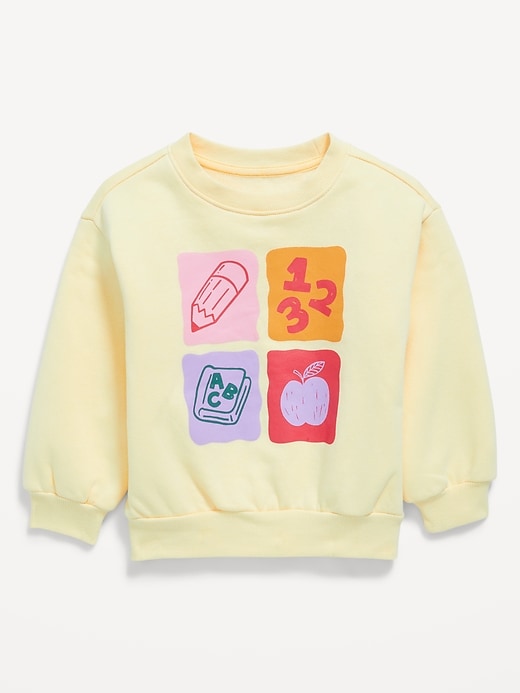 View large product image 1 of 2. Long-Sleeve Graphic Sweatshirt for Toddler Girls
