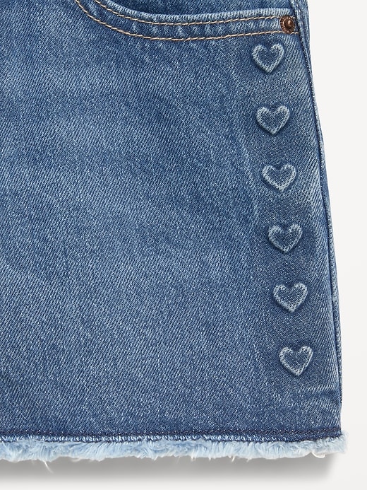 Image number 5 showing, High-Waisted Frayed-Hem Jean Shorts for Girls