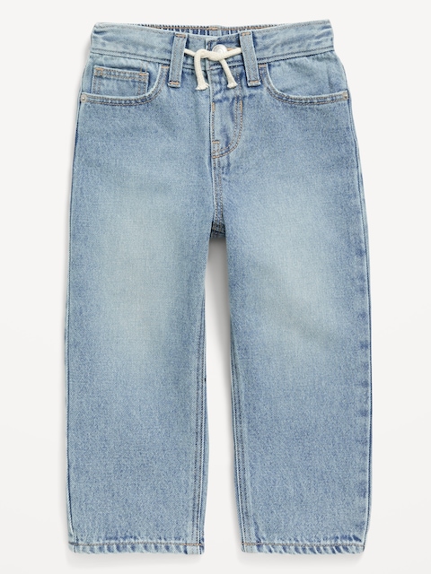 Baggy Barrel-Leg Jeans for Toddler Boys - Blue