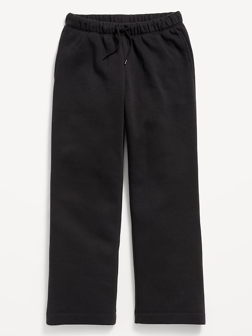 L'image numéro 4 présente Pantalon en molleton favori à taille haute et jambe large pour fille