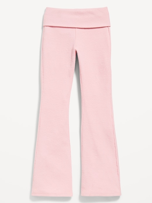 Image number 4 showing, CozePlush Foldover Flare Leggings for Girls