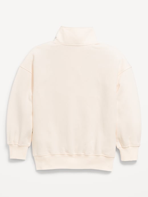 Image number 4 showing, Oversized Snap-Button Sweatshirt for Girls