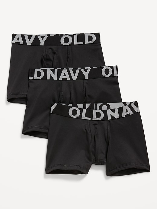 View large product image 1 of 1. Go-Dry Boxer-Briefs Performance Underwear 3-Pack for Boys