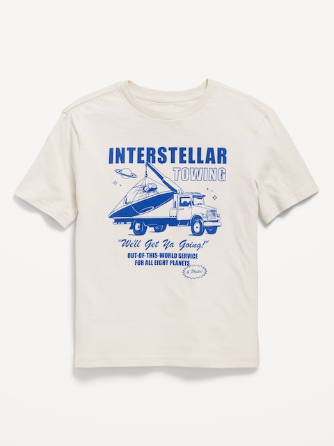 T-shirt à manches courtes à imprimé pour garçon - Beige