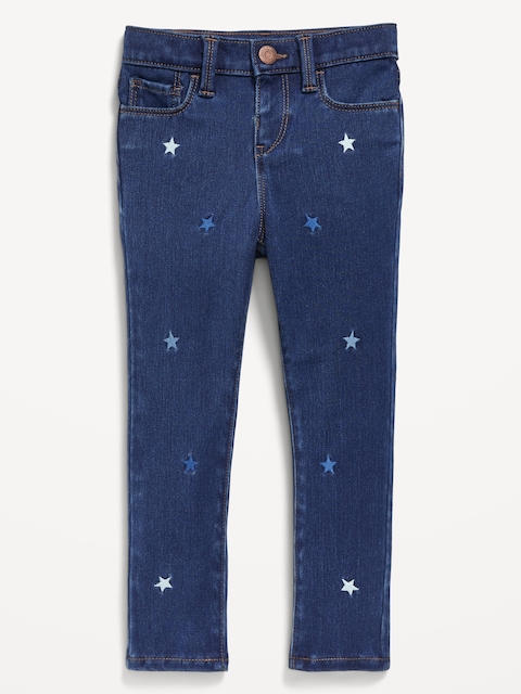 Jegging Rockstar à extensibilité 360° à taille haute pour toute-petite fille - Bleu