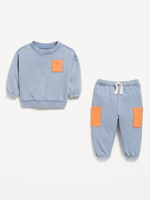 View large product image 2 of 2. French-Terry Pocket Sweatshirt and Sweatpants Set for Baby