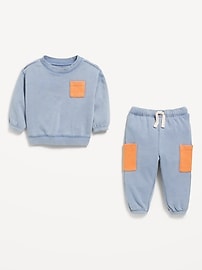 Image number 2 showing, French-Terry Pocket Sweatshirt and Sweatpants Set for Baby